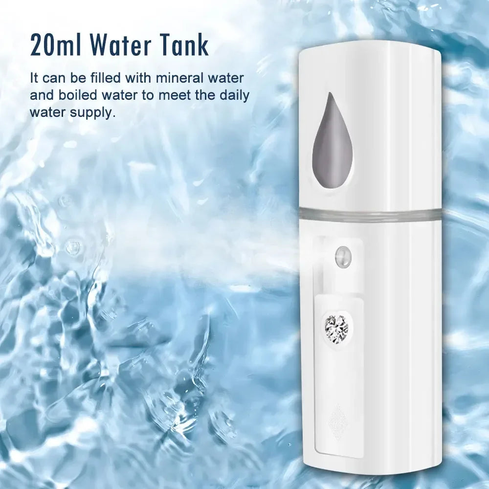 Facial Nano Steamer Mist Spray | Mini Handheld Face Sprayer for Eyelash Extensions, Deep Pore Cleaning & Hydration