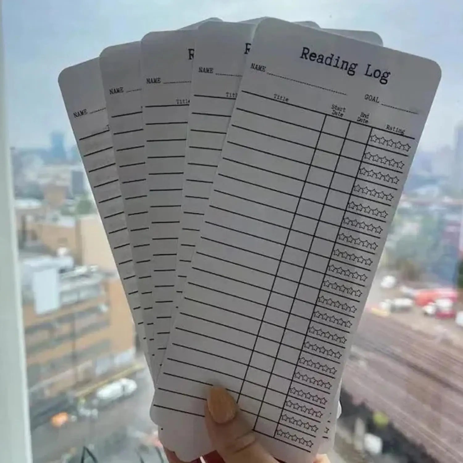 12pcs Library Book Club Card Bookmark Reading Log List Page Marker For Book Lover Reader Student Teacher Book Accessories New