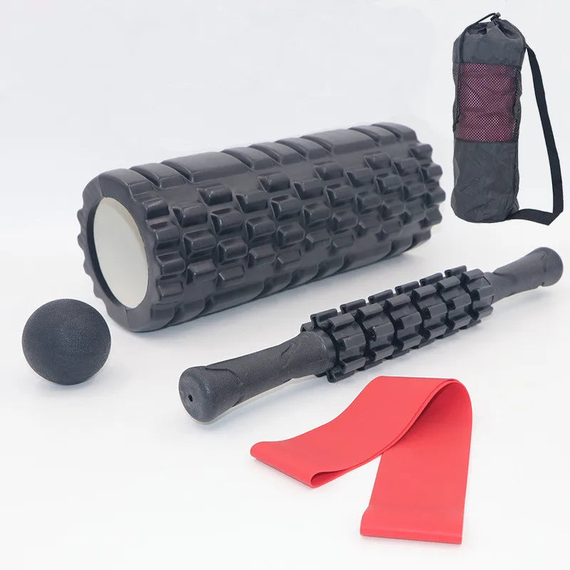 5 in 1 Foam Roller Set for Deep Tissue Muscle Massage fascia ball set hollow foam shaft Yoga shaft combination