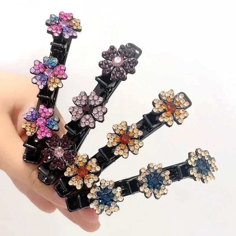 2/4pcs Korean Fixed Headband Hairpin – Double Layer Braided Hair Hoop for Effortless Style