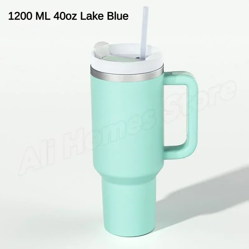 Thermal Mug 1200ml 40oz Handle Tumbler Insulated Car Travel Mug Vacuum Sublimation Stainless Steel H2.0 Flow State Tumbler Cup
