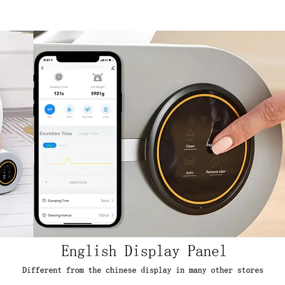 Automatic Smart Cat Litter Box Self-Cleaning | Fully Enclosed Cat Litter Box Pet Toilet