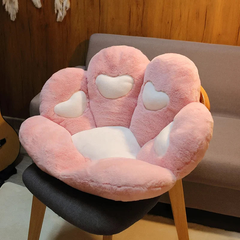 Soft Seat Cushion, Floor Pillow Cat Paw Shape, Office Chair Cushion