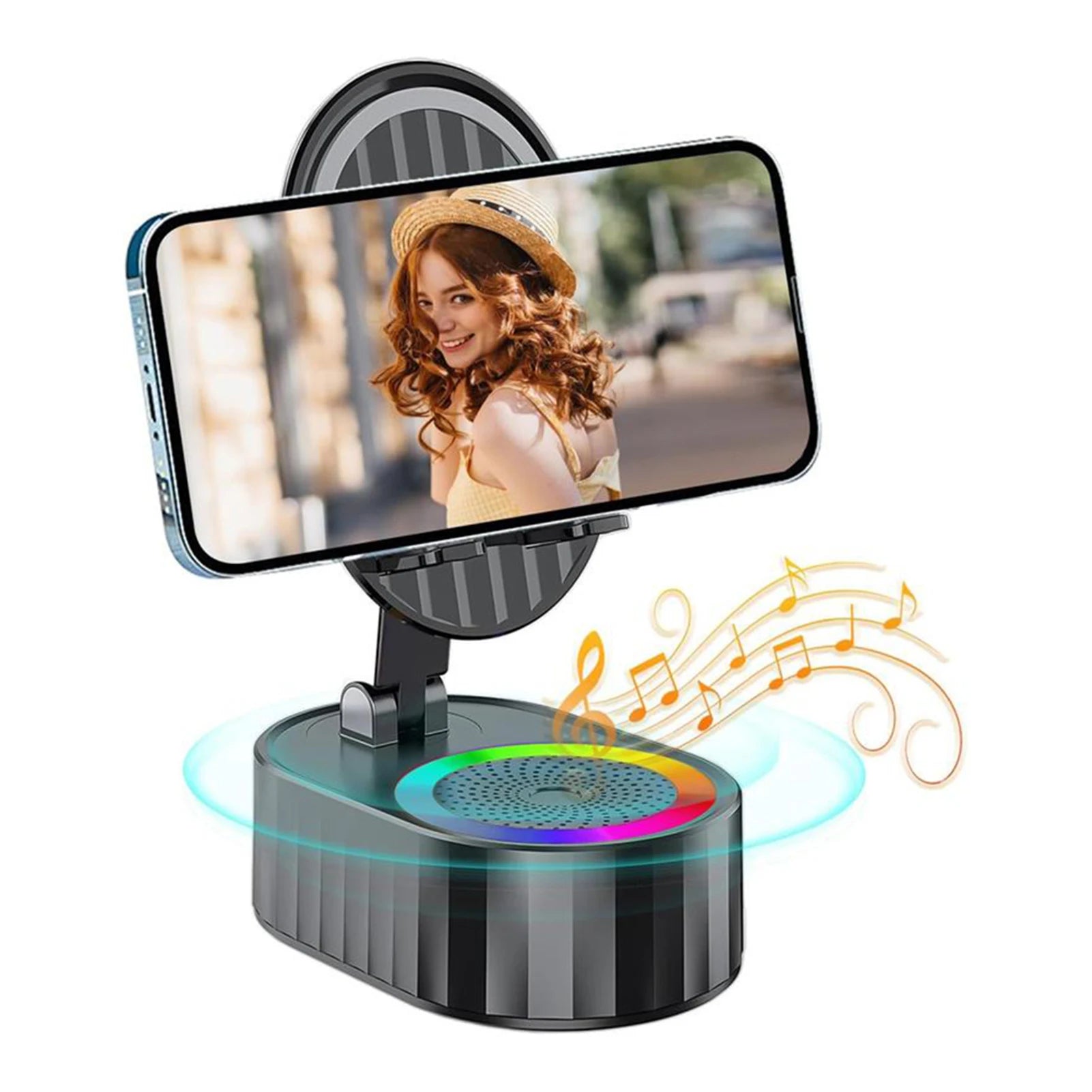 5 in 1 Bluetooth-compatible Audios Power Banks Bracket Rotating Home Smart Wireless Induction Audio Speaker Phone Stand