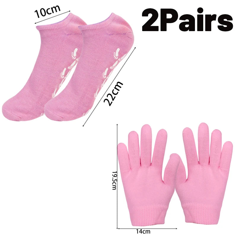 Reusable Silicone Moisturizing Mask Socks Exfoliating Anti Crack Protective Gloves Dry Dead Skin Remover Tools Hand Foot Care