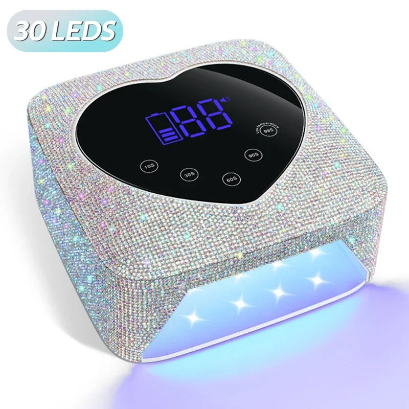 Cordless UV Rechargeable Nail Lamp 30 LEDs Nail Dryer with 5 Timer Settings UV Cabin Manicure Light for Nails Nail Art Tools