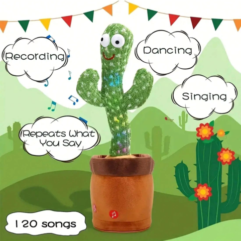 Dancing Talking Cactus Toys - Singing, Mimicking & Recording for Kids