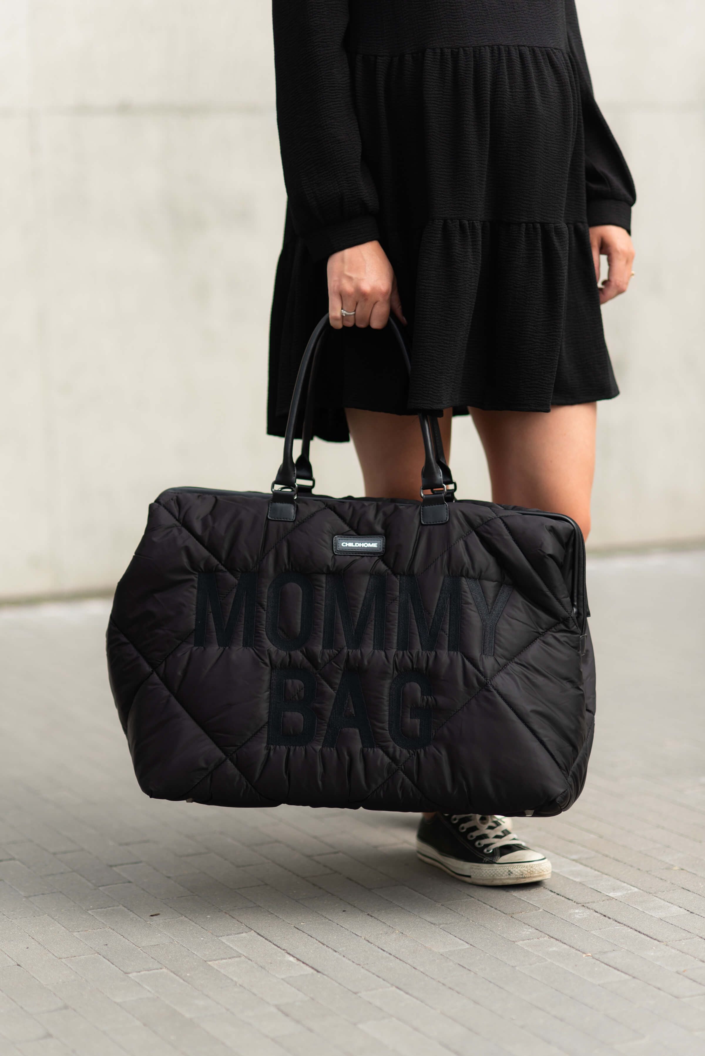 Cloud Comfort Puffer Mommy Bag - Black