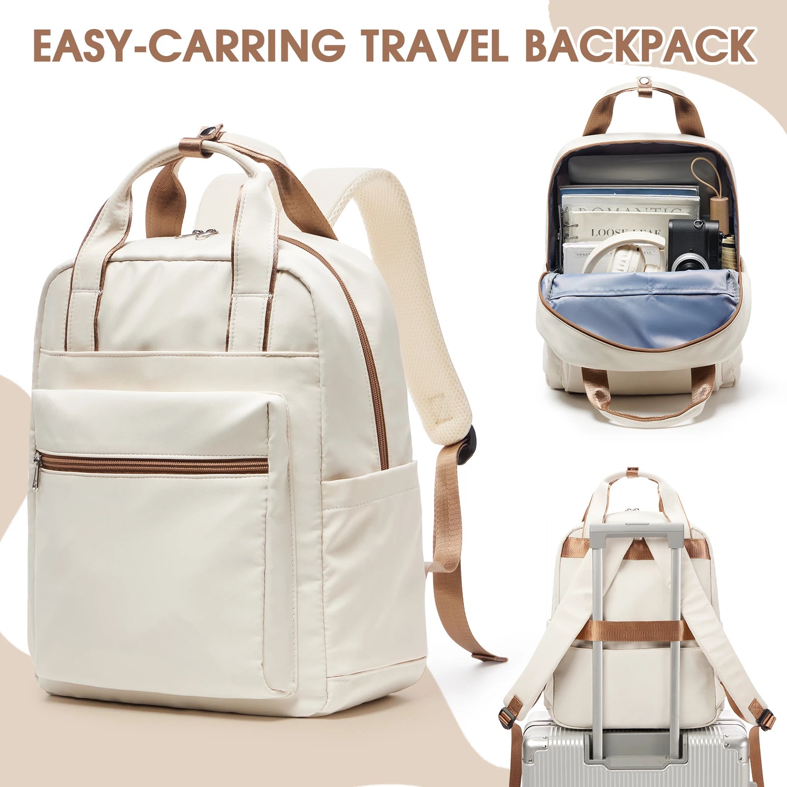 Women's Backpack Fashion Simple Travel Backpack New Shoulder Bag Commuting Teenager Girls Casual College Backpack Ins Laptop Bag