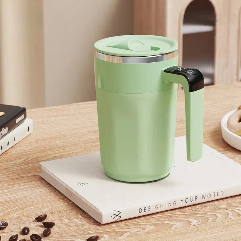 Self Stirring Coffee Mug with Temperature Display | Rechargeable Automatic Cup