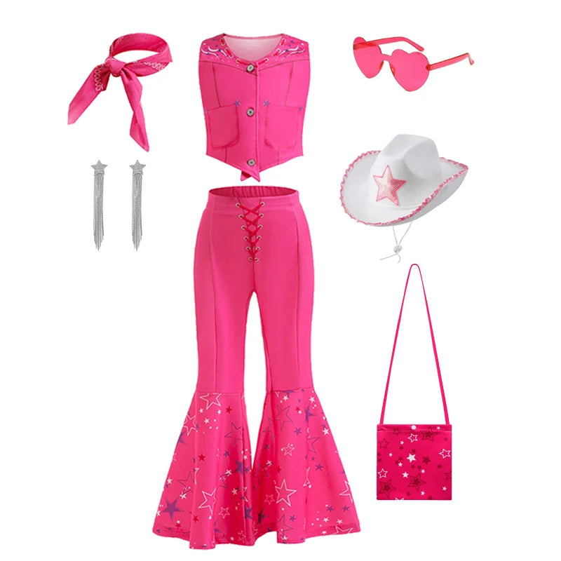 Barbie Halloween Costume - Toddler Girls Pink Top & Trousers Party Set