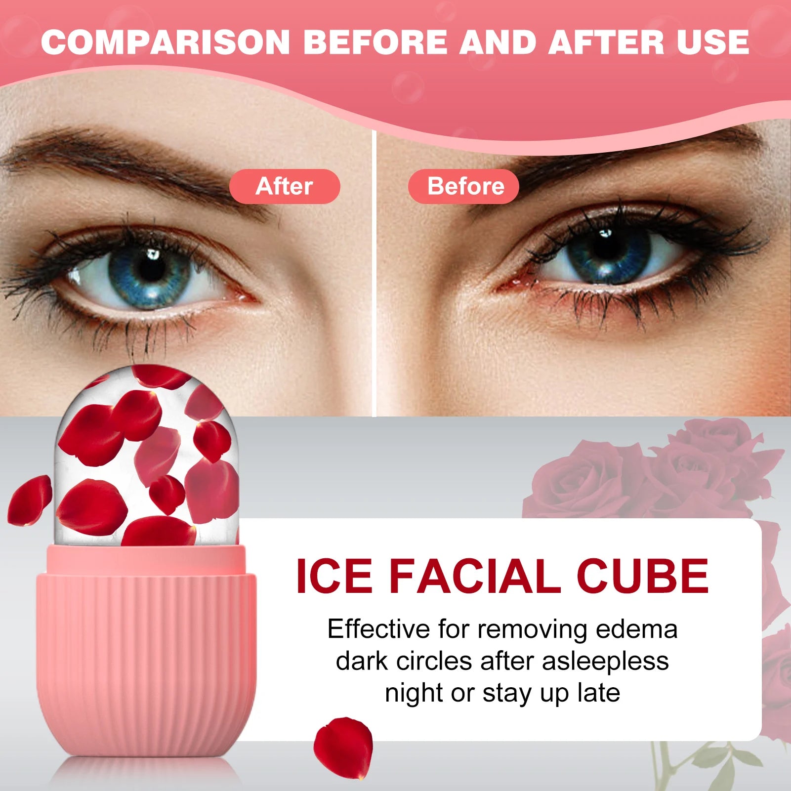 Ice Roller For Face, Neck and Body | For Puffy Eyes | Unbreakable and Reusable