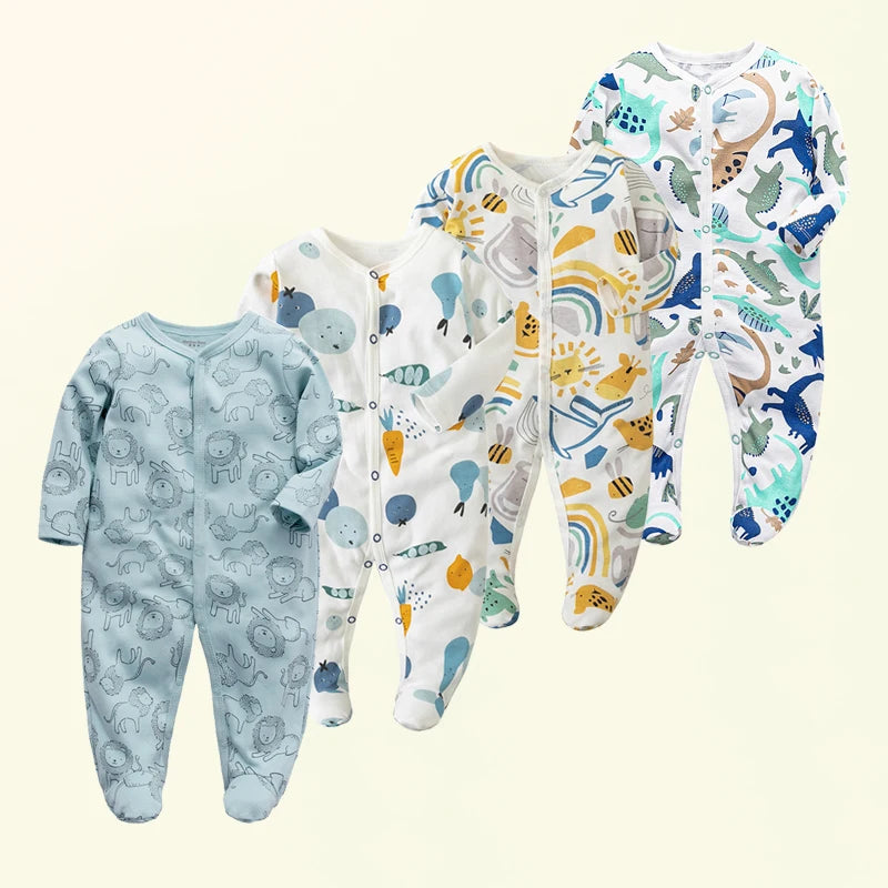 Sleepers Pajamas Onesies - Soft Cotton Baby Sleepwear for 0-12 Months