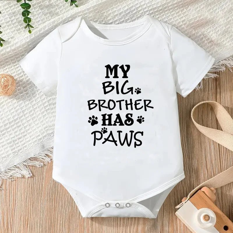 Printable Letters Baby Bodysuit |Cute Short Sleeve Romper for Newborns