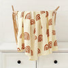 Printed Muslin Fabric Baby Blankets Wrap Eucalyptus Organic Cotton.