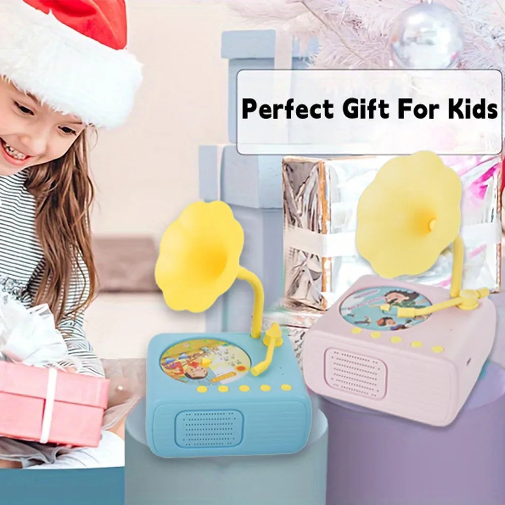 Portable Retro Phonograph Toy for Toddlers, Gifts for Boys Girls