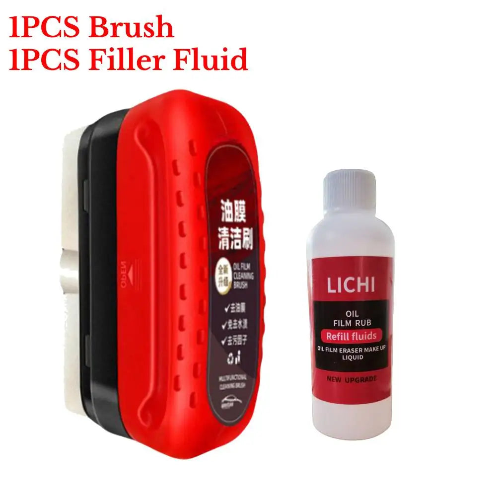 Automotive Oil Film Cleaning Brush, Hydrophobic Glass Cleaning Board, Car Glass Oil Film Remover Glass Cleaning Wipe Board for Windshield Improves Clarity and Visibility