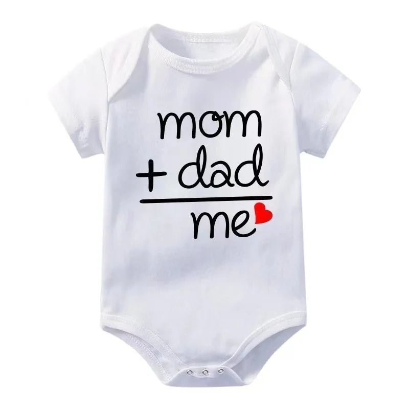 Printable Letters Baby Bodysuit: Cute Short Sleeve Romper for Newborns