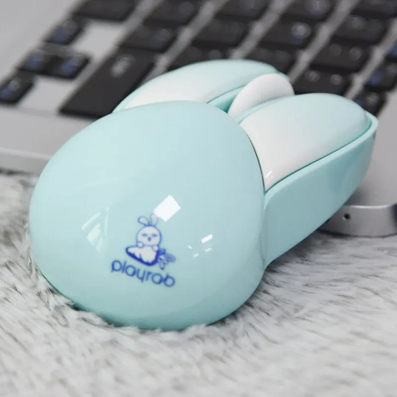 MOFII Wireless Silent Mouse, Cute Rabbit Design, 2.4 GHz USB Mini Receiver  Optical Mouse for Laptop, PC, Computer, Notebook