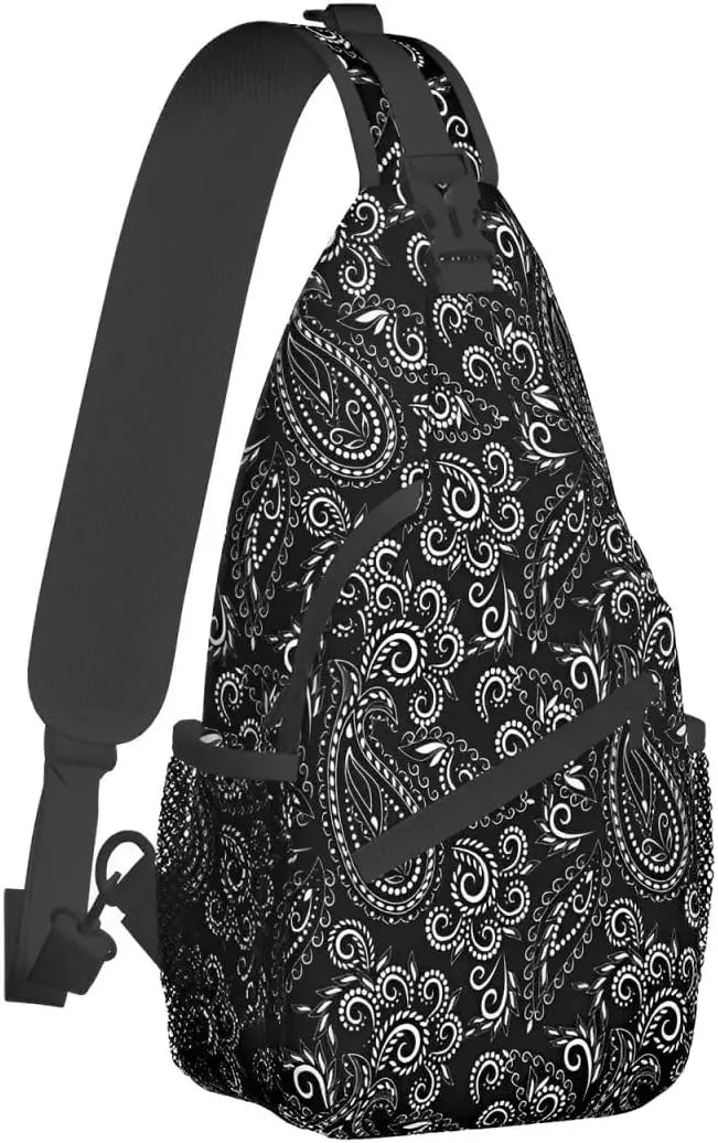 Colorful Skull Sling Backpack Trendy Sling Bag Multipurpose Crossbody Sling Travel Hiking Chest Bag Shoulder Backpack
