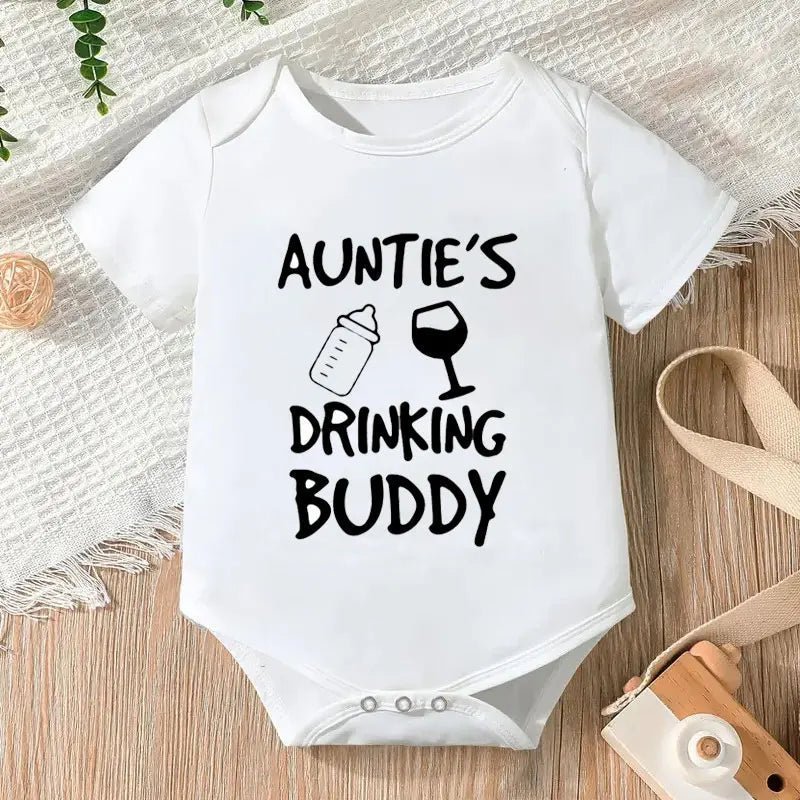 Printable Letters Baby Bodysuit |Cute Short Sleeve Romper for Newborns