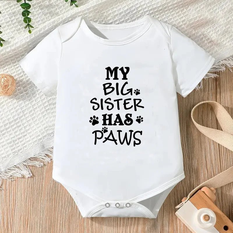 Printable Letters Baby Bodysuit |Cute Short Sleeve Romper for Newborns