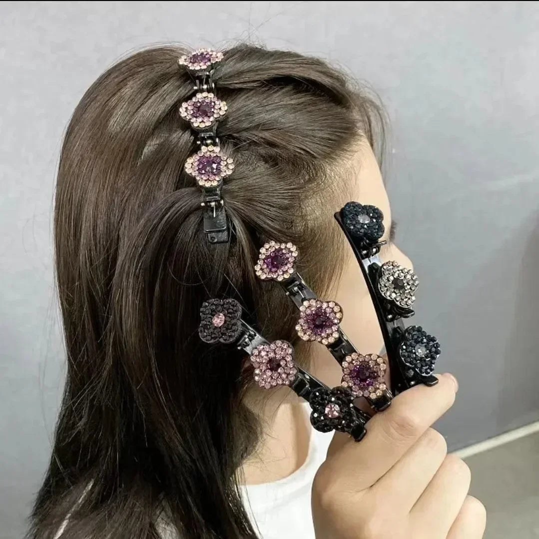 2/4pcs Korean Fixed Headband Hairpin – Double Layer Braided Hair Hoop for Effortless Style