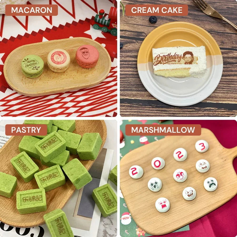 Evebot Food-grade Portable PrintPen Handheld Inkjet Printer Printing Pen Perfect for Coffee Macarons Cakes Personalized Designs