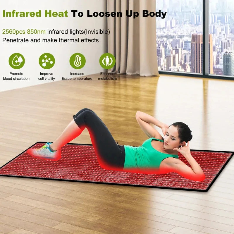 1280-LED Red Light Therapy Mat | Near Infrared Full Body LED Mat for Home Relaxation