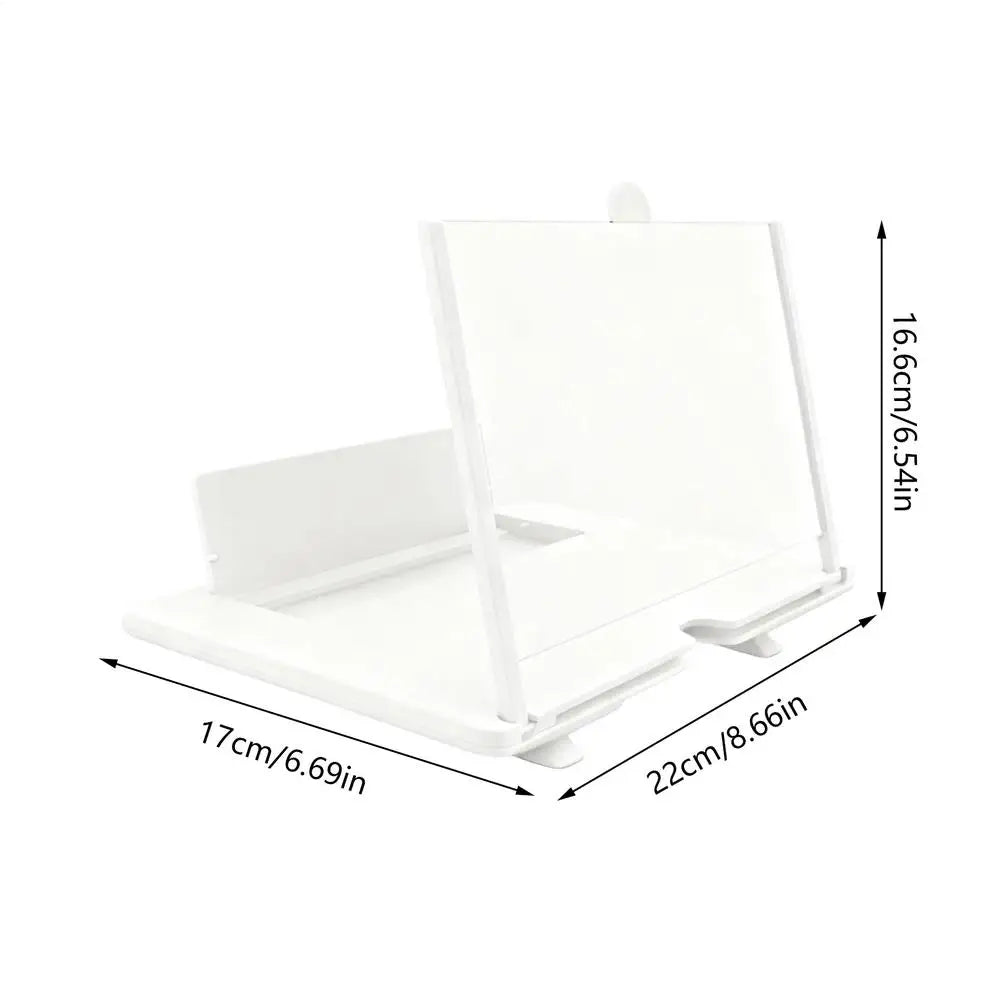 Phone Screen Magnifier 3D HD Tabletop Enlarger Cell Phone Magnifier for Seniors Video Watching Movie Night Home Travel Break
