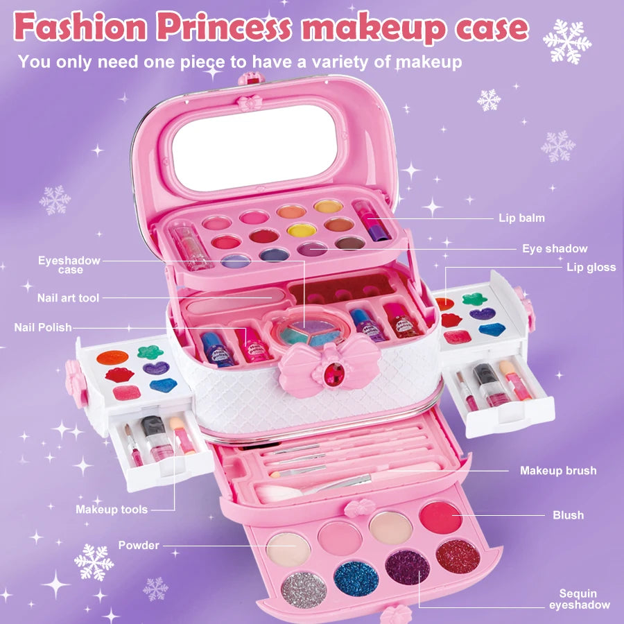 Kids Makeup Kit for Girl - Washable Makeup Toy Set Safe and Non Toxic