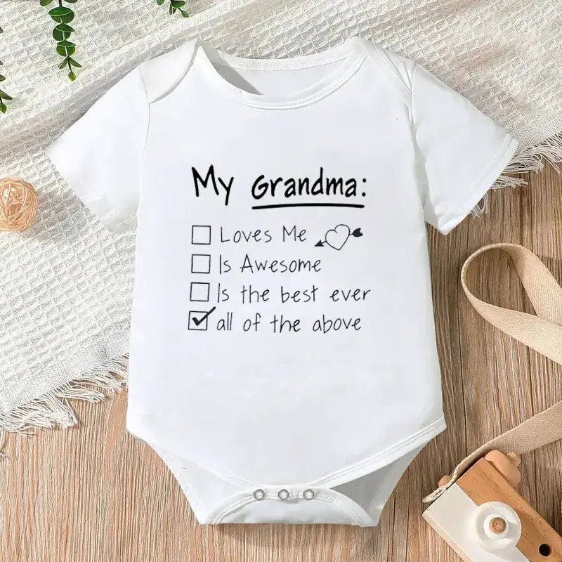 Printable Letters Baby Bodysuit |Cute Short Sleeve Romper for Newborns