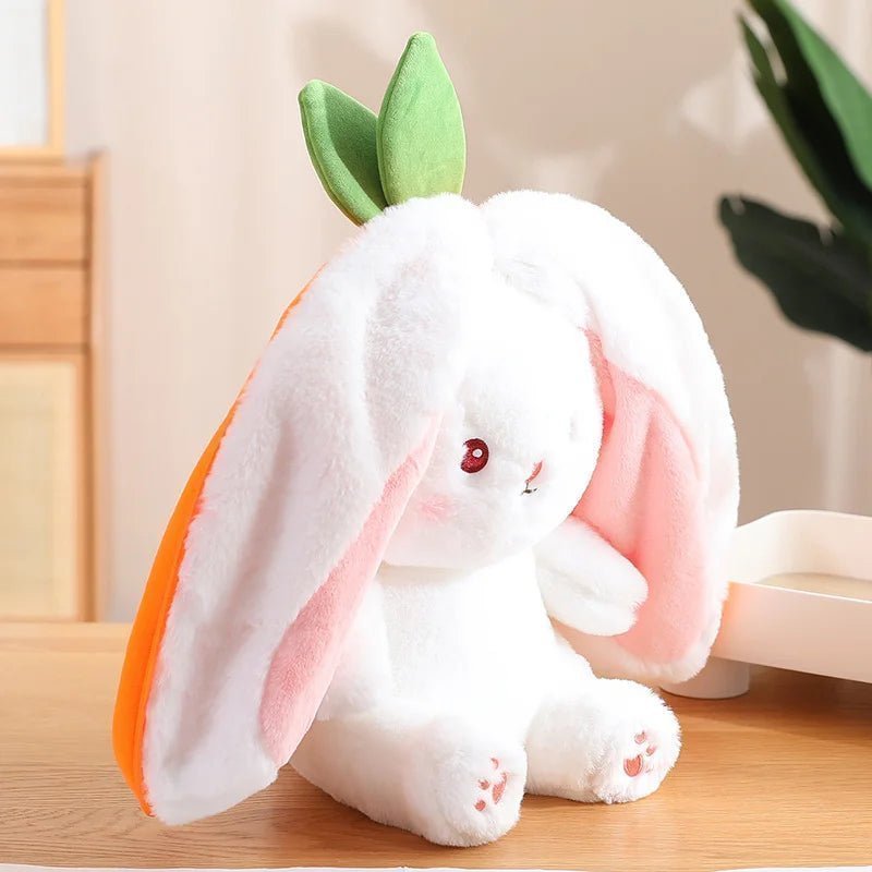 Rabbit Plushie: Magical Transforming Cosplay Strawberry, Carrot Toy!