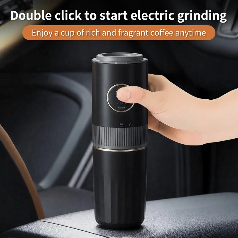 All-in-One Coffee Maker Travel-Friendly Handheld Espresso Machine with Built-in Grinder MINI for Home And Outdoor use
