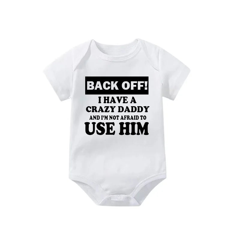 Printable Letters Baby Bodysuit |Cute Short Sleeve Romper for Newborns