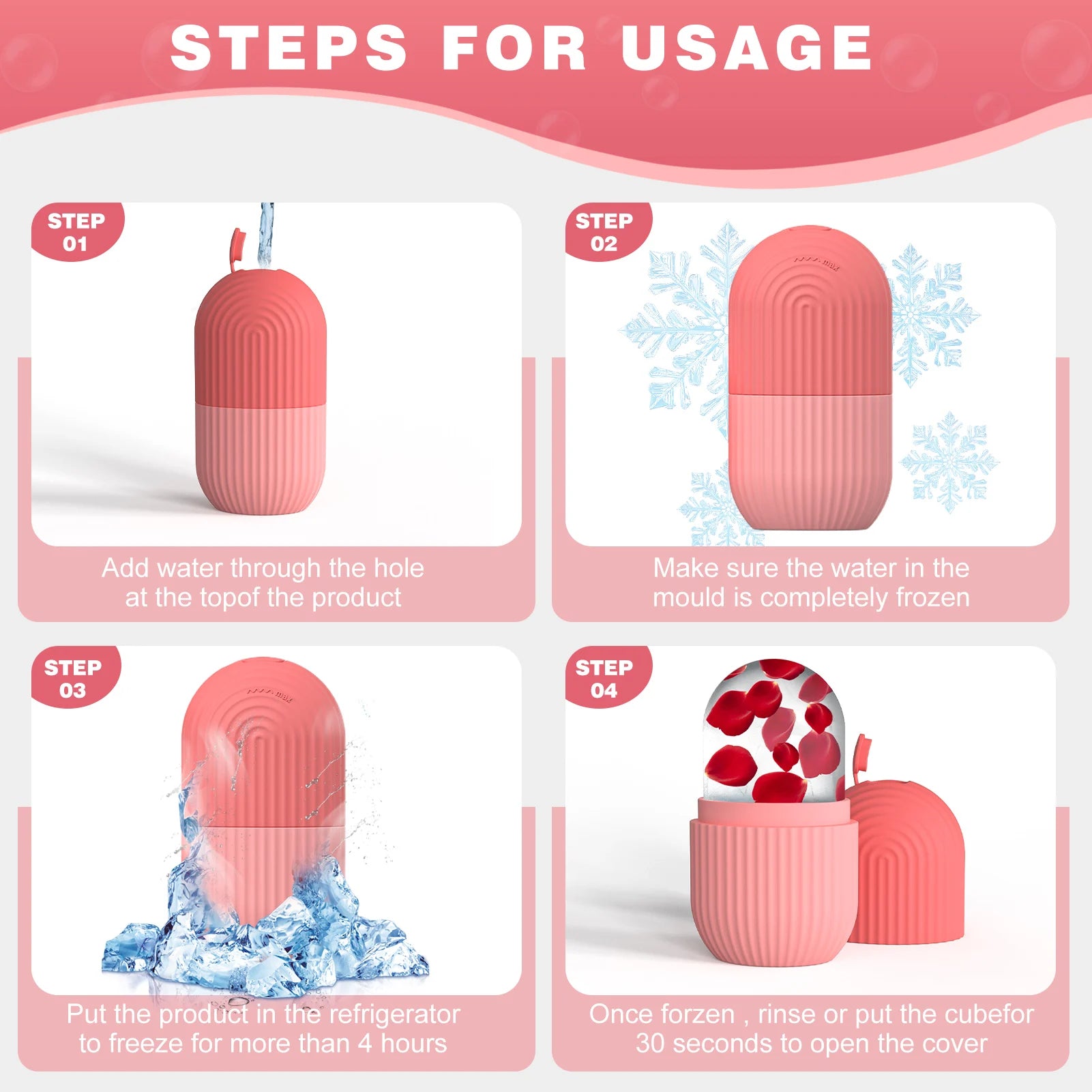 Ice Roller For Face, Neck and Body | For Puffy Eyes | Unbreakable and Reusable