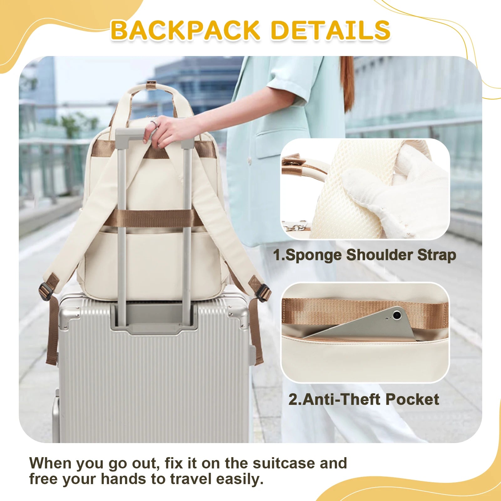 Women's Backpack Fashion Simple Travel Backpack New Shoulder Bag Commuting Teenager Girls Casual College Backpack Ins Laptop Bag