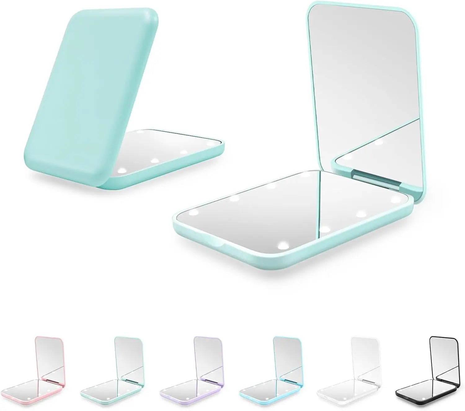 Pocket Mirror, 1X/3X Magnification Compact Travel Makeup Vanity Mirror with Led Lights