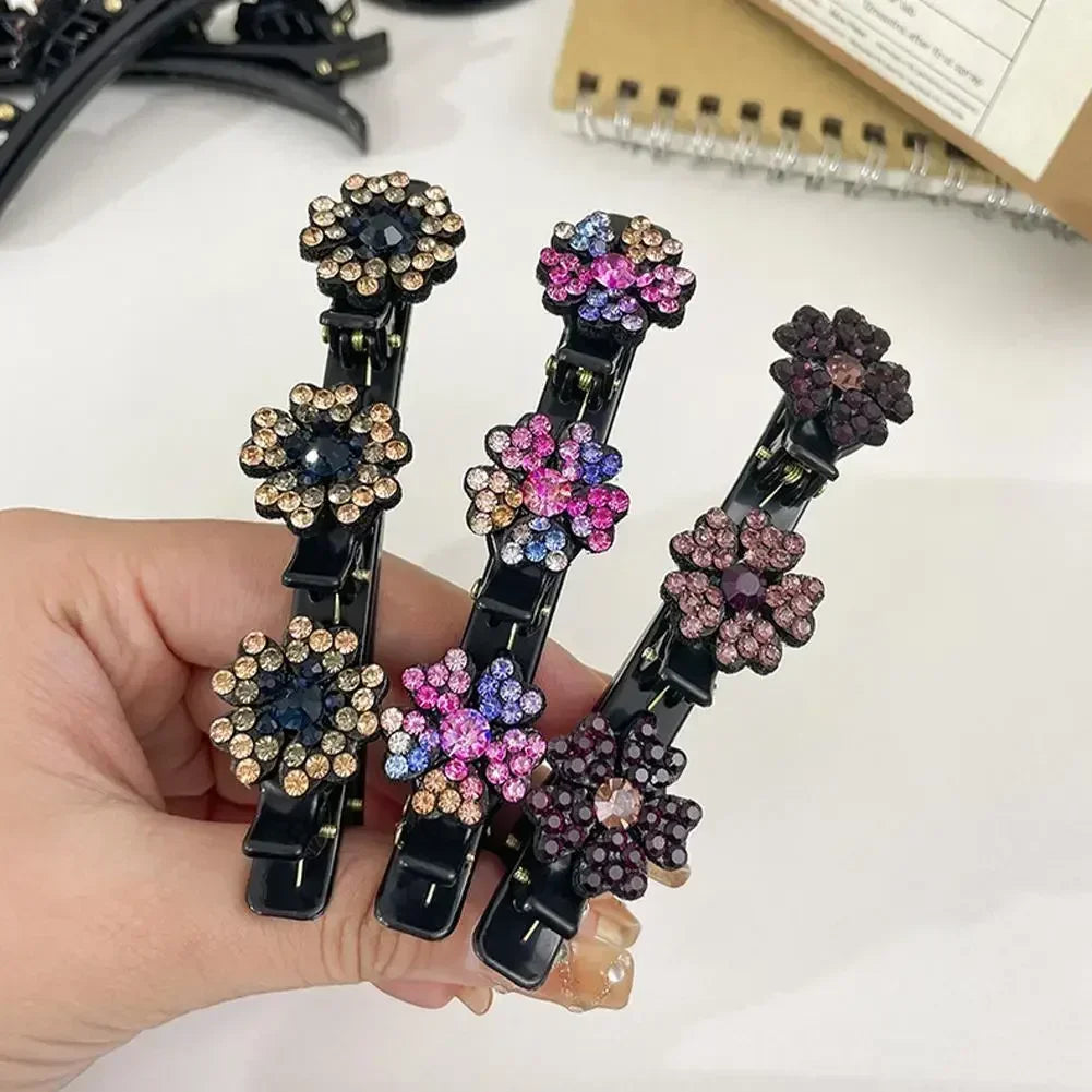 2/4pcs Korean Fixed Headband Hairpin – Double Layer Braided Hair Hoop for Effortless Style