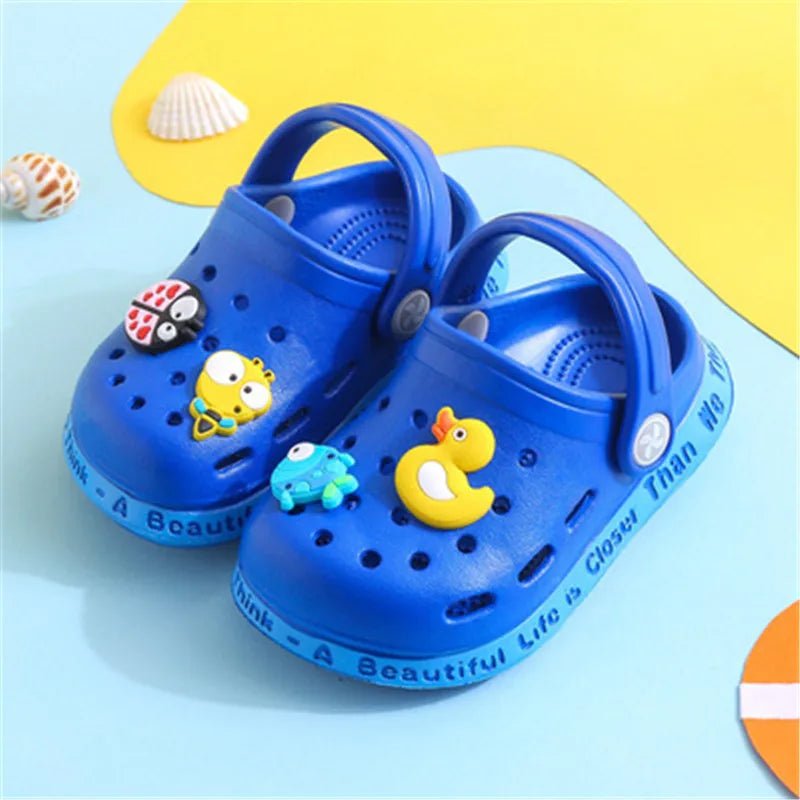 Cartoon Sandals: Kids Non-Slip Beach Slippers, Quick Drying Soft Shoes