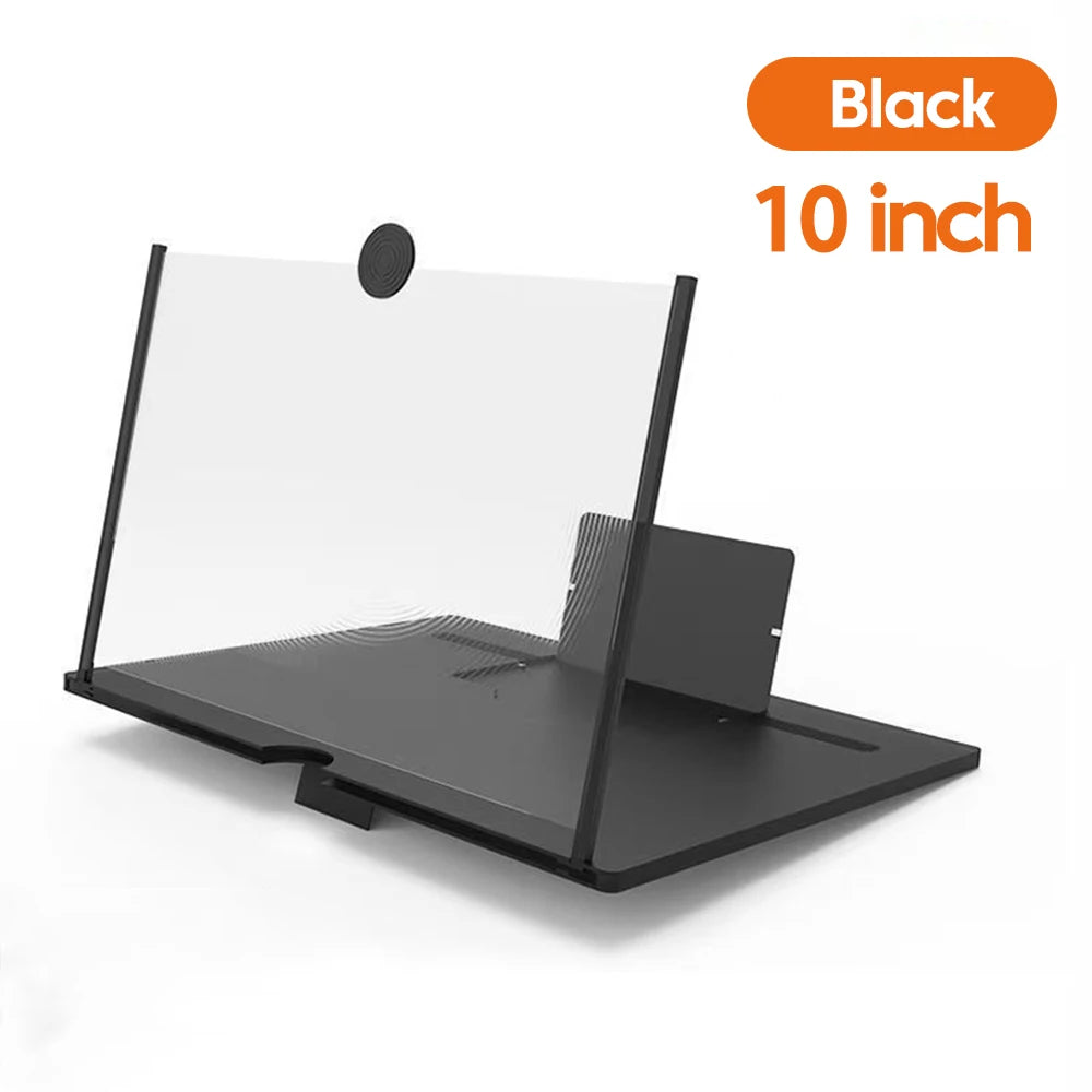 12/10 Inch Ultra-HD Cell Phone Screen Amplifier Mobile Phone Holder Portable Phone Large Screen Video Magnifier Stand Bracket