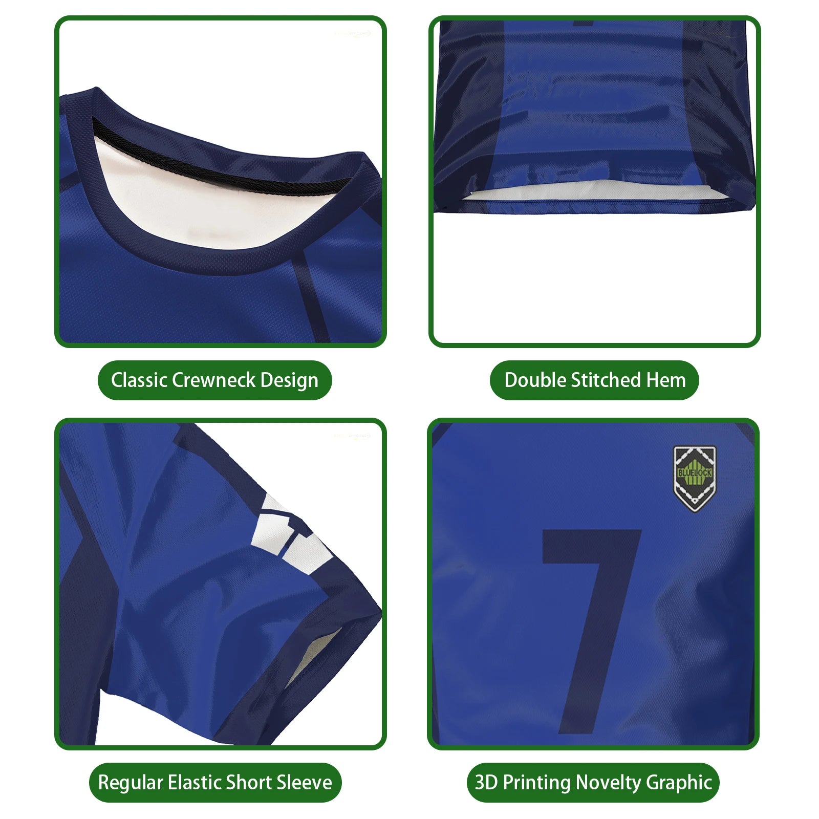Blue Lock Anime Football Uniforms – NAGI Blue Jerseys