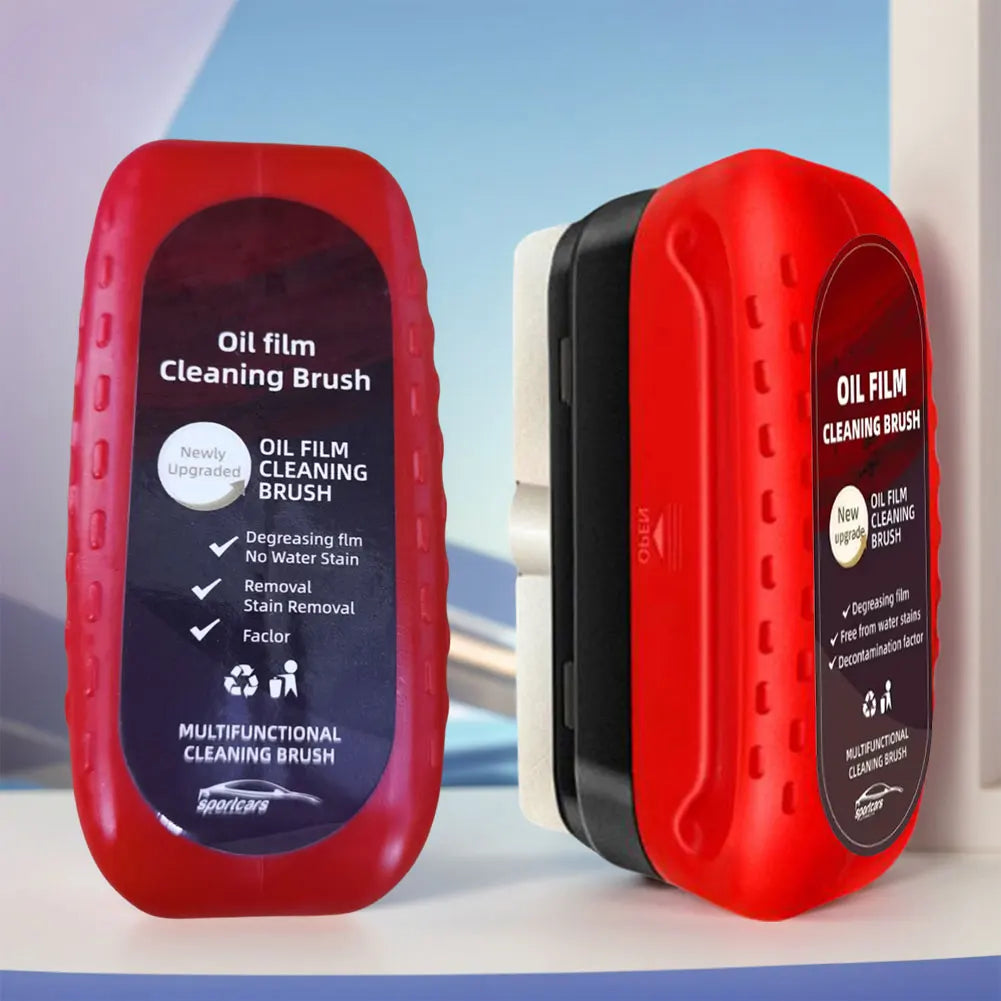 Automotive Oil Film Cleaning Brush, Hydrophobic Glass Cleaning Board, Car Glass Oil Film Remover Glass Cleaning Wipe Board for Windshield Improves Clarity and Visibility