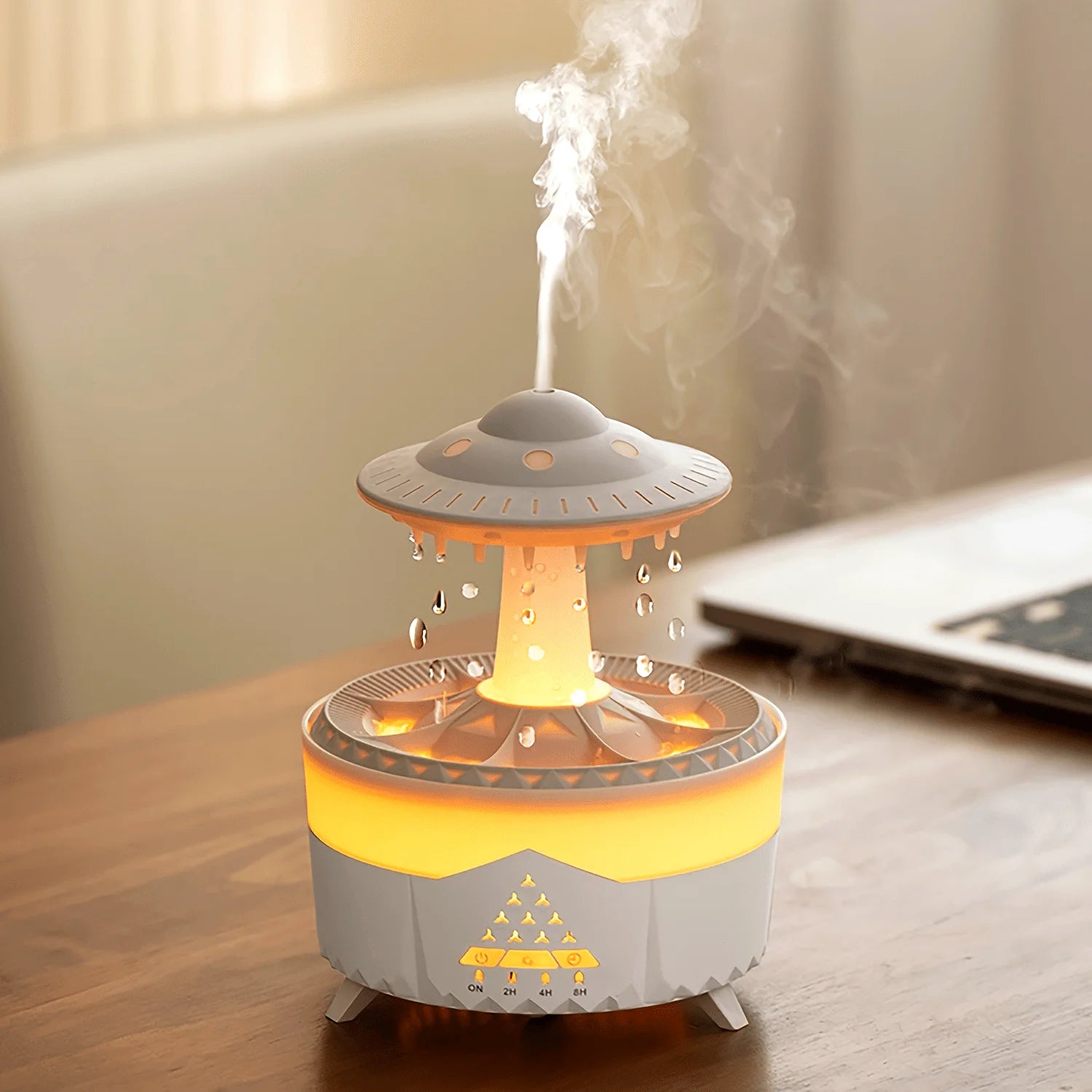 Aromatherapy machine water droplet humidifier home desktop mute with remote control essential oil diffuser