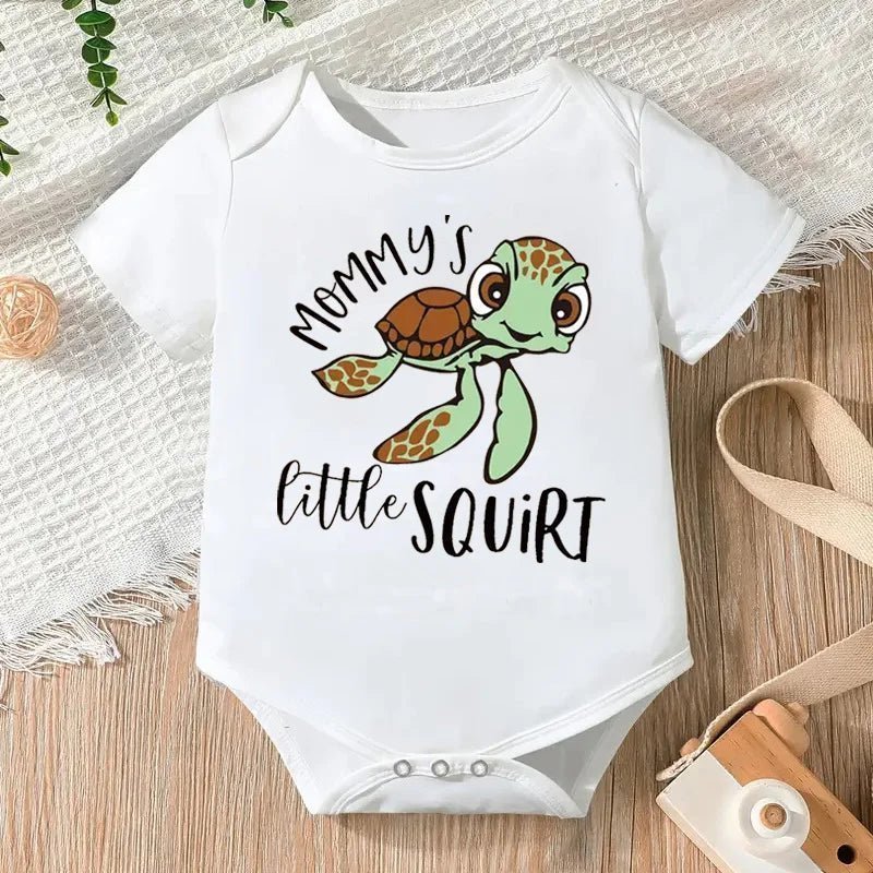 Printable Letters Baby Bodysuit |Cute Short Sleeve Romper for Newborns