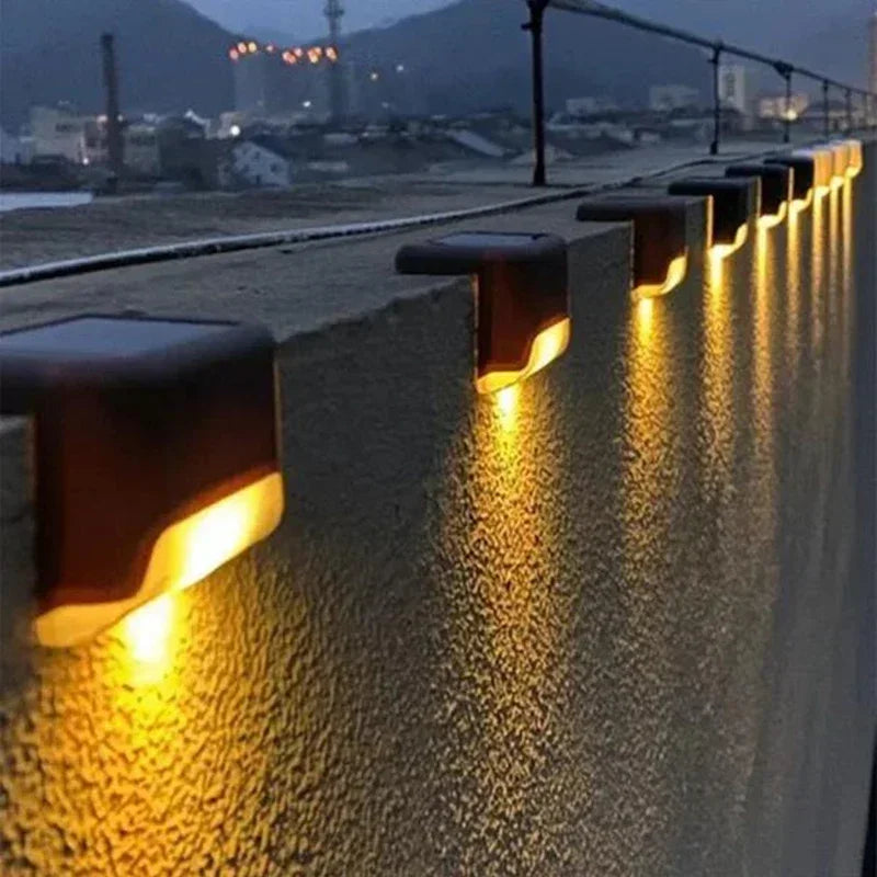 Solar Deck Lights 8 Pack Outdoor Step Lights Waterproof Led Solar Lights for Railing Stairs Step Fence Yard Patio and Pathway