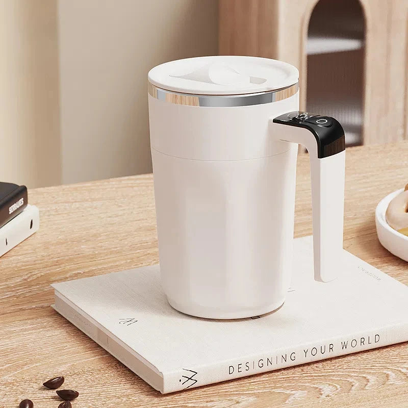 Self Stirring Coffee Mug with Temperature Display | Rechargeable Automatic Cup