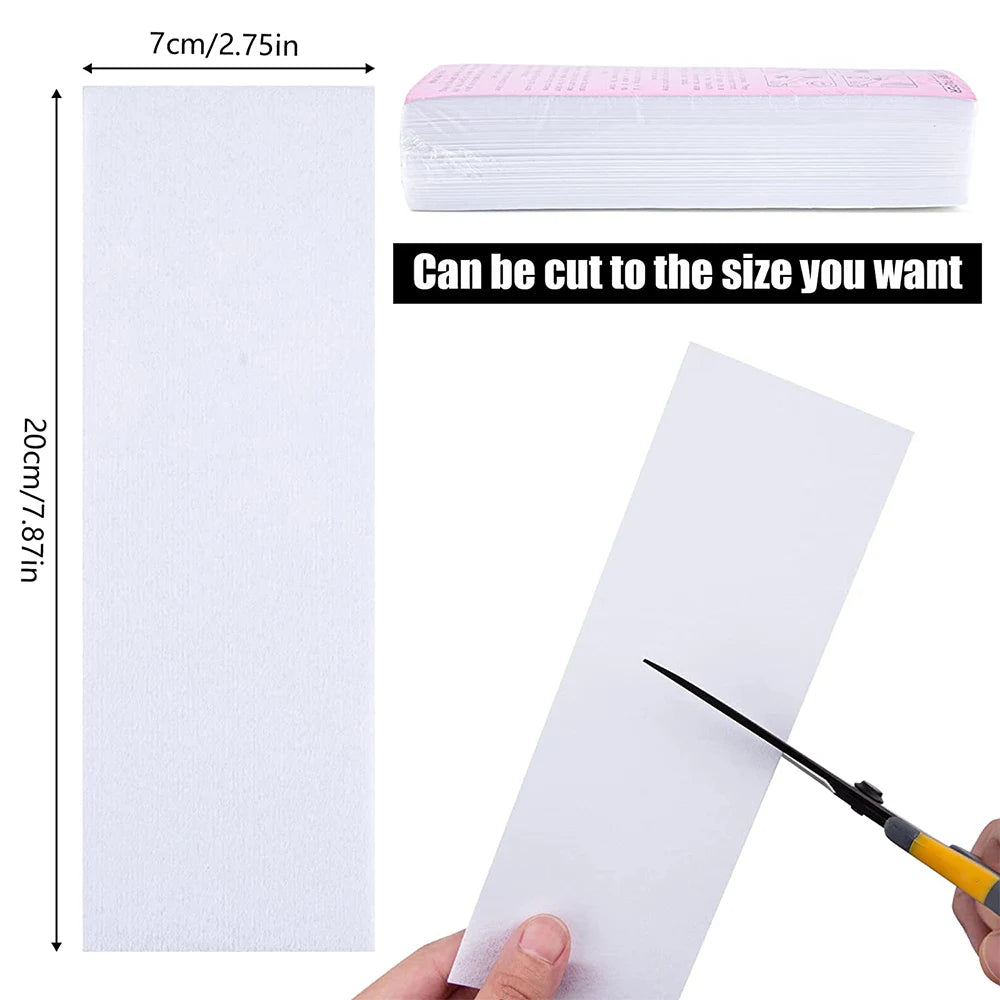 100Pcs Wax Hair Removal Depilation Strips Nonwoven Body Cloth Eyebrow Hair Remove Wax Paper Rolls Epilator Wax Strip Paper