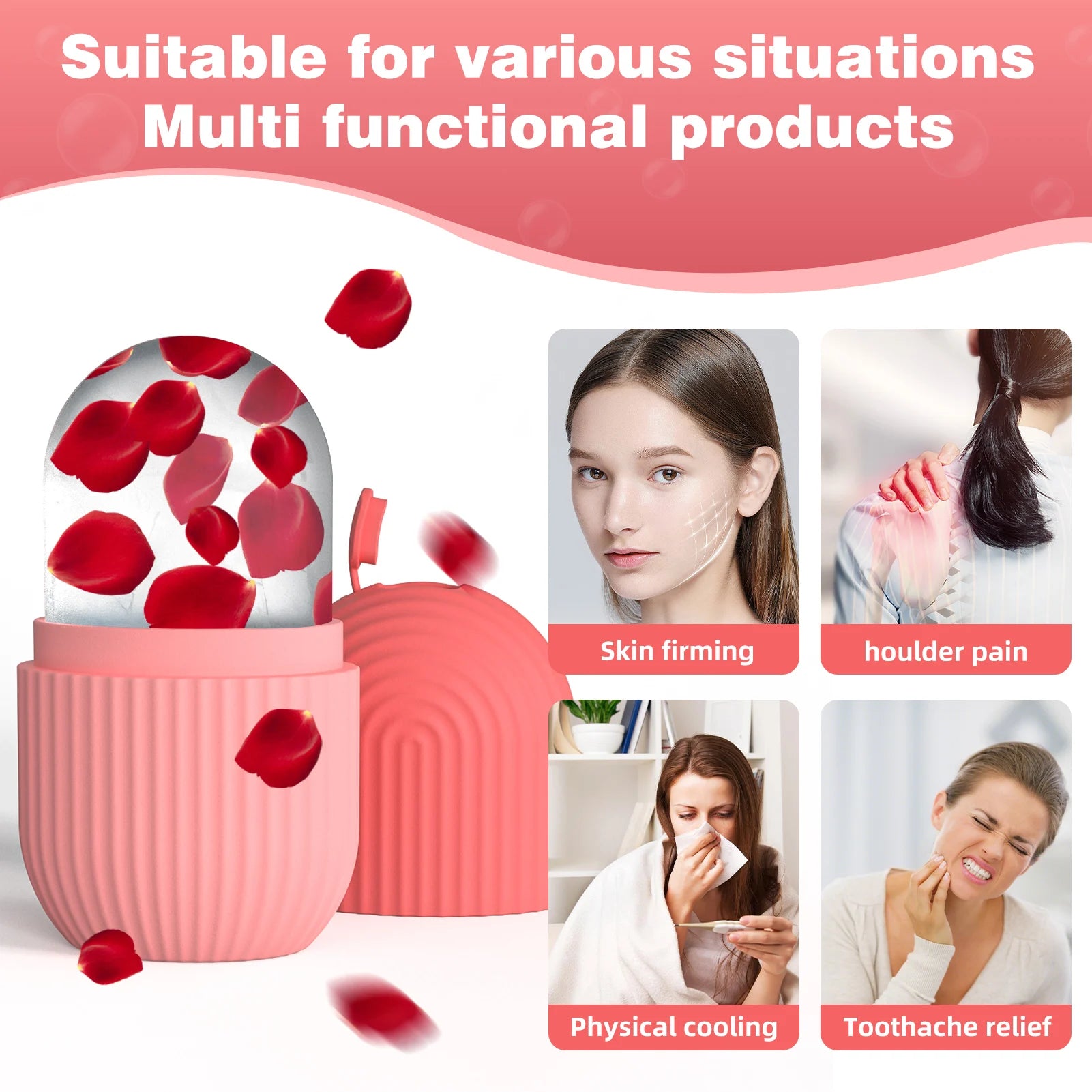 Ice Roller For Face, Neck and Body | For Puffy Eyes | Unbreakable and Reusable