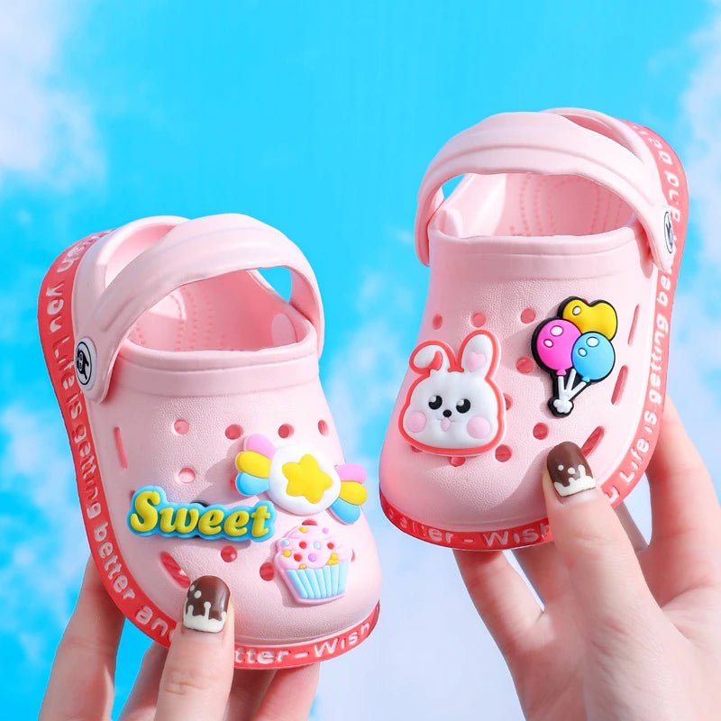 Cartoon Sandals: Kids Non-Slip Beach Slippers, Quick Drying Soft Shoes